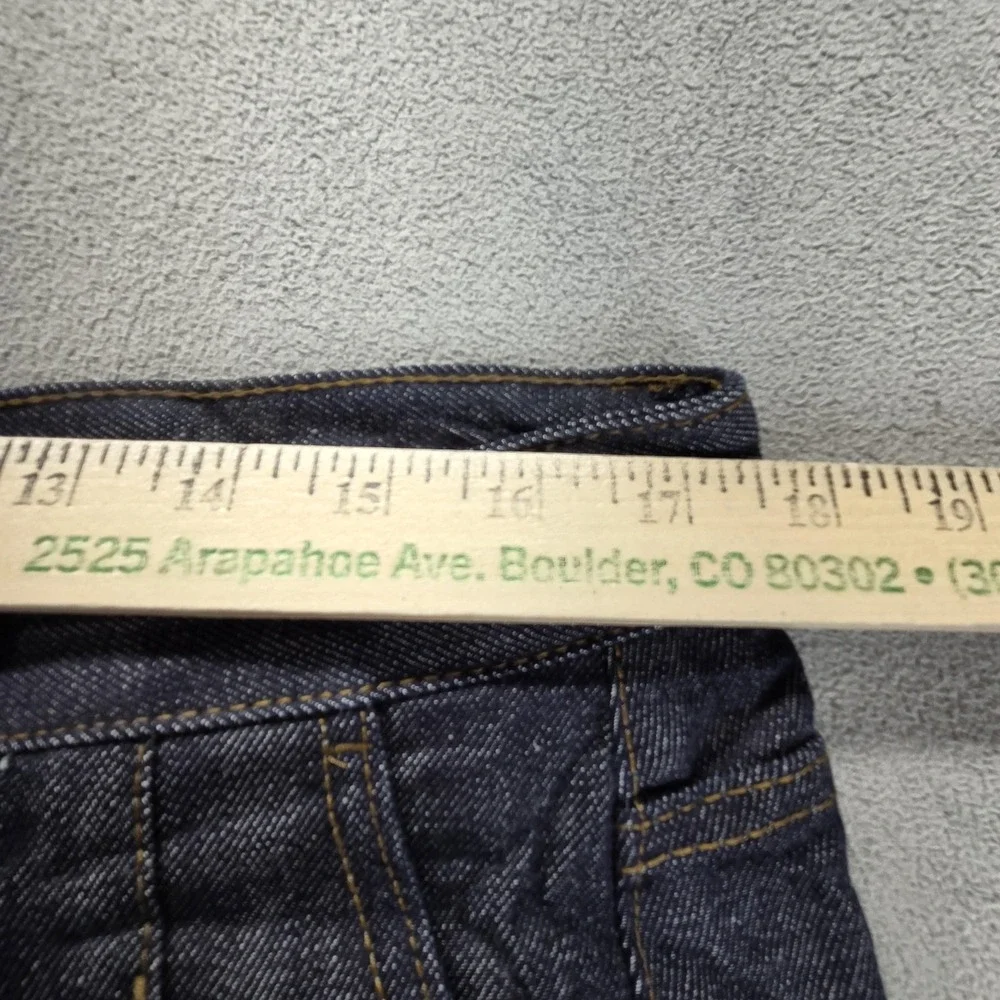 Beslow Jeans Mens Blue Selvedge Baggy Wide Leg Y2K Skater Hip Hop Fits 34x28